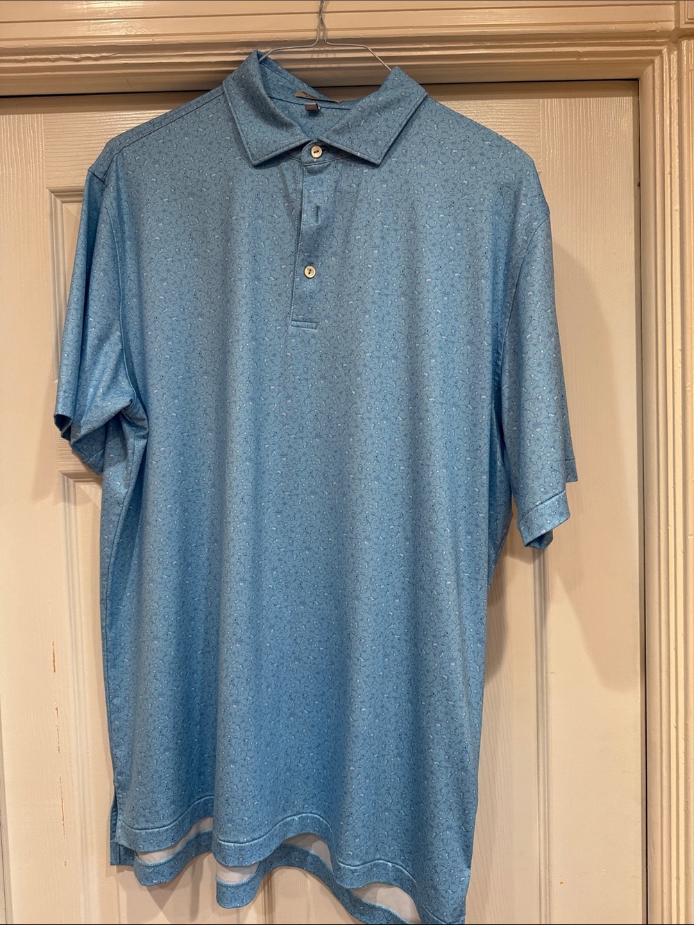 Peter Millar Light Blue Short Sleeve Polo